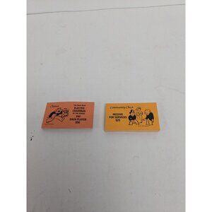 Community Chest And Chance Cards Monopoly Classic Edition Replacement 2013